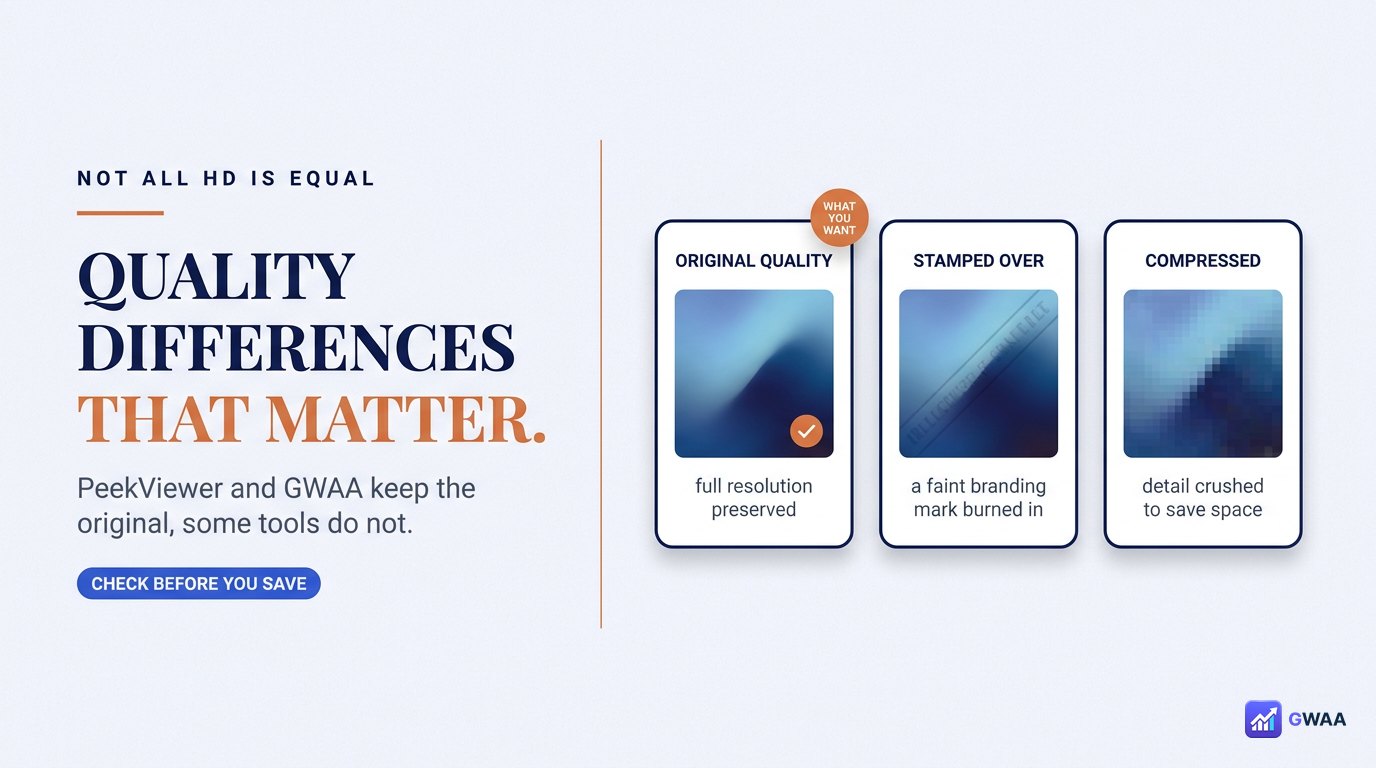 Quality differences across PeekViewer alternatives