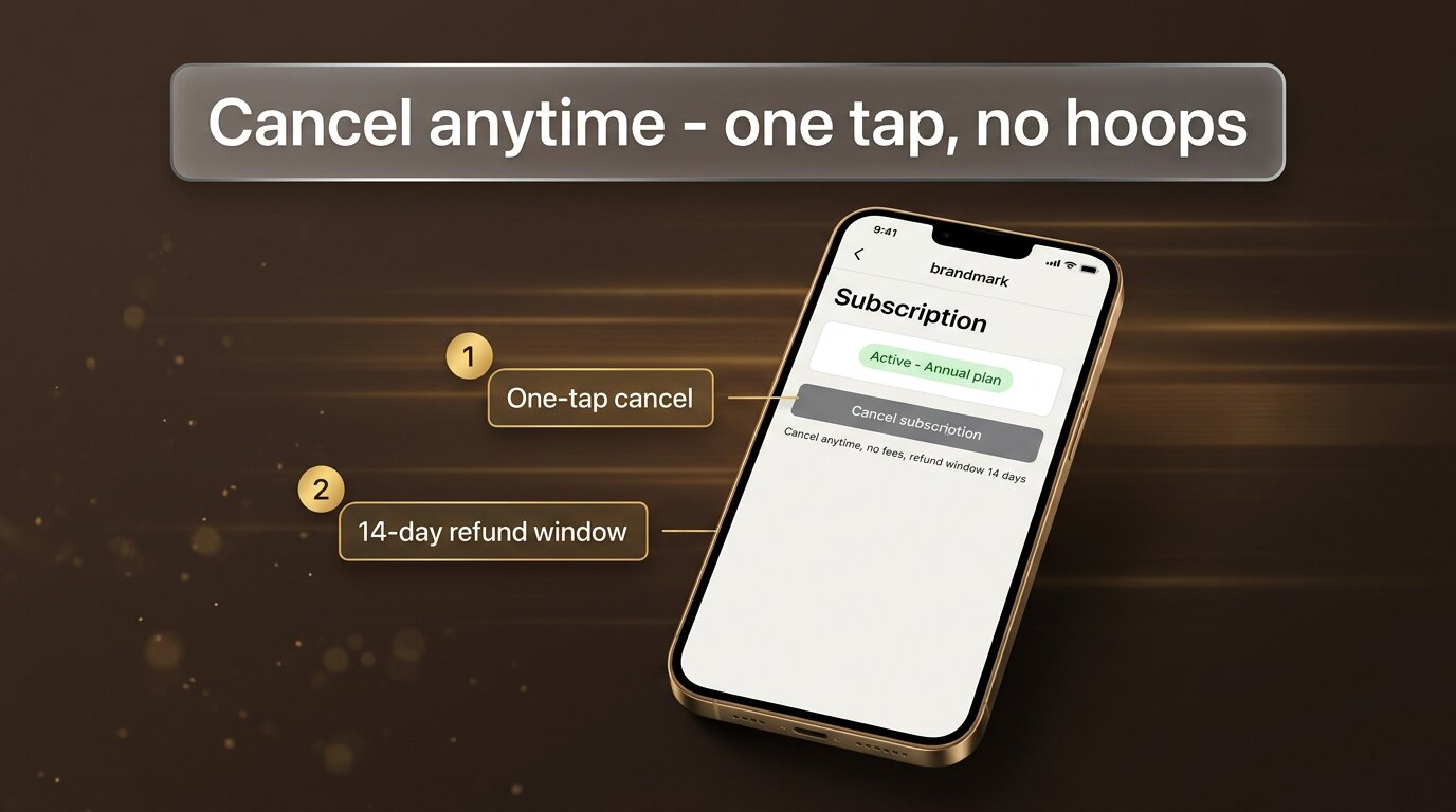 PeekViewer one-tap subscription cancellation