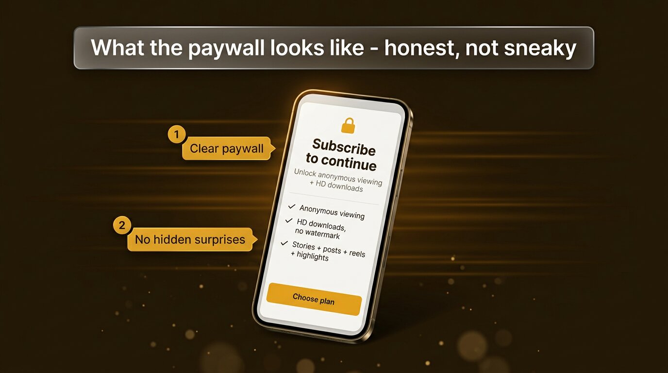 PeekViewer paywall modal - subscribe to continue