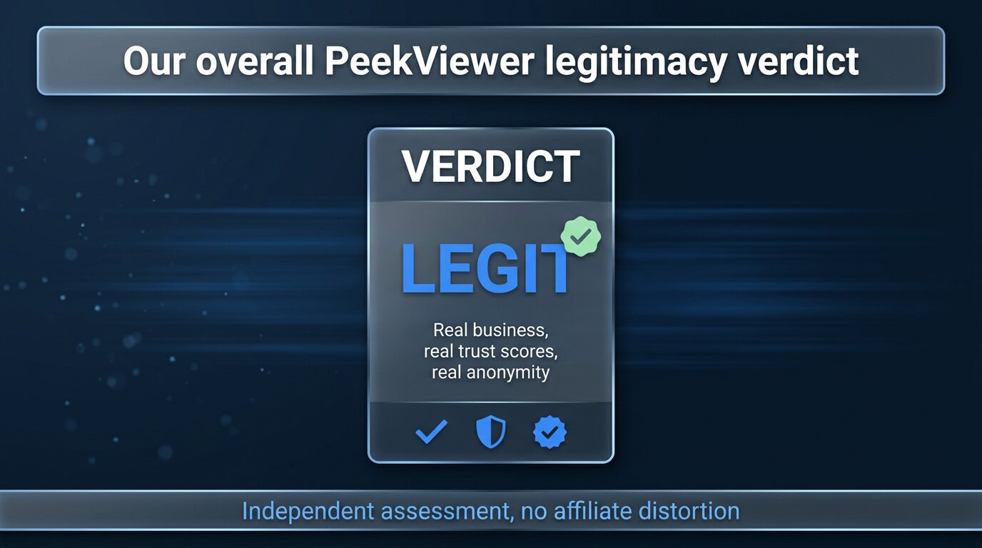 PeekViewer legitimacy verdict - LEGIT