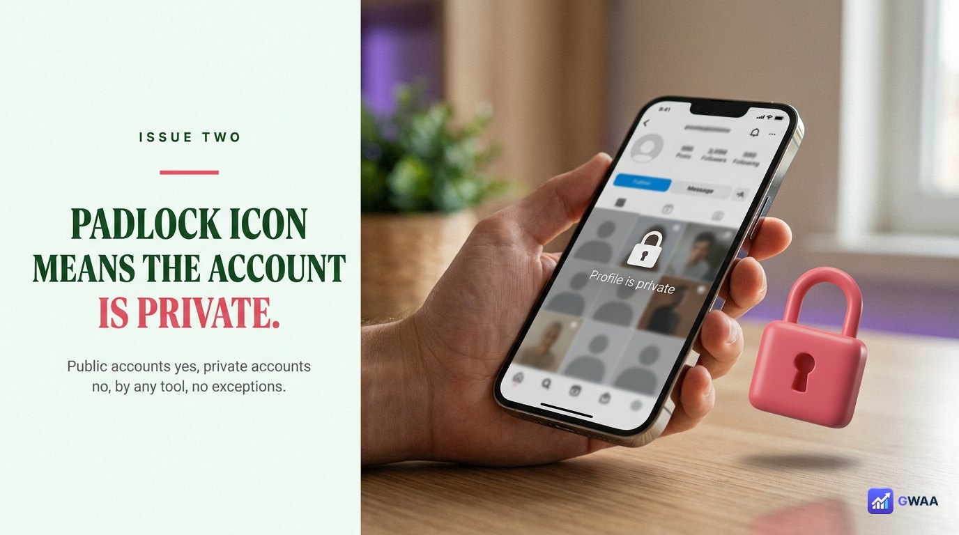 Public vs private Instagram accounts - PeekViewer cannot unlock private