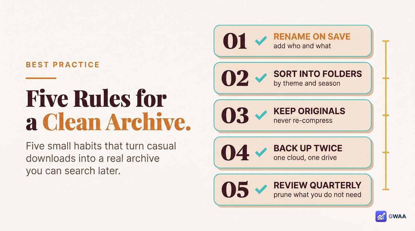 Five rules for organised PeekViewer downloads