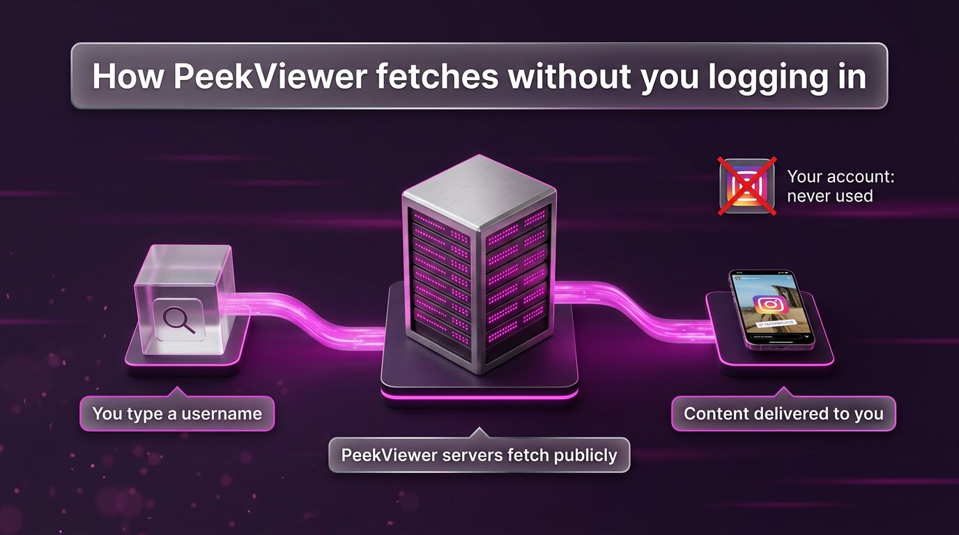 Server-side fetch flow of PeekViewer anonymous viewer