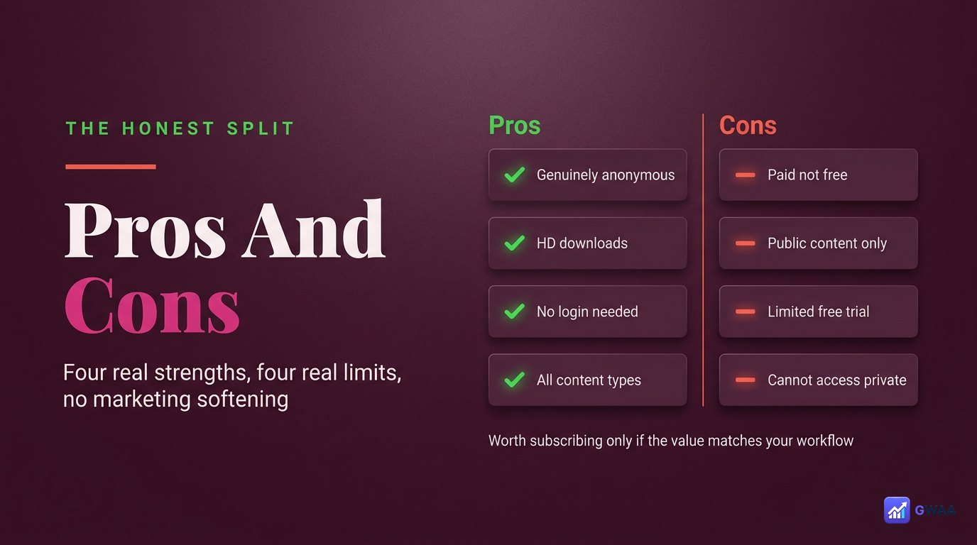 PeekViewer pros and cons - subscription paid balanced against anonymous and HD