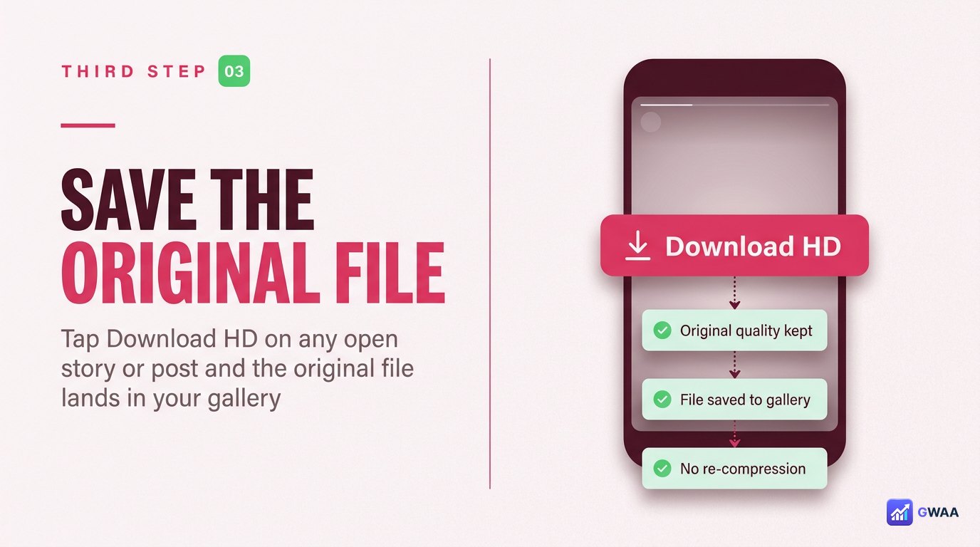 PeekViewer step 3 - tap download HD to save the original file